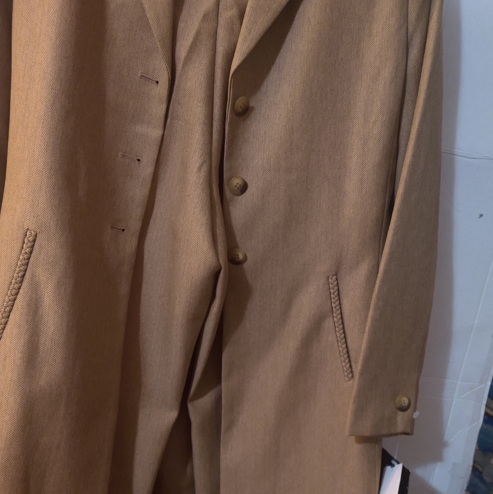 sz 4 Classy Tweed trench Over coat With matching trousers pantsuit Set - Picture 7 of 14